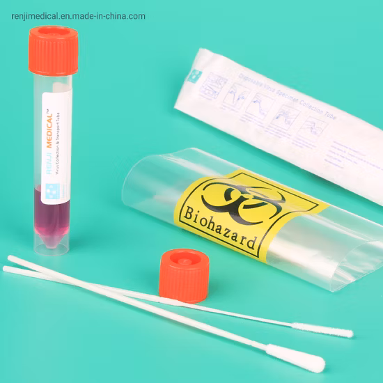 Medical Laboratory Testing Disposable Inactivated Vtm Specimen Collection Tube