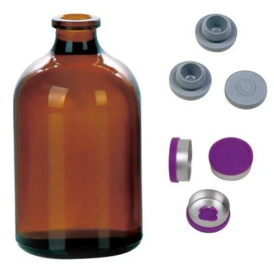 Flacons de bouteilles en verre sodocalcique pharmaceutique salin moulé pour injection