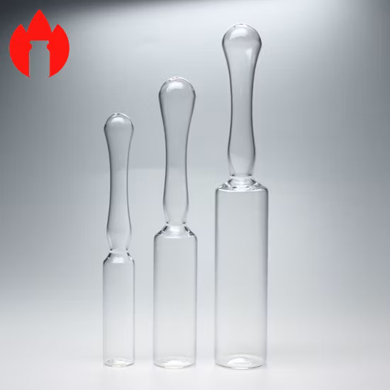 Ampoule en verre borosilicaté d'injection médicale jetable vide claire ou ambre